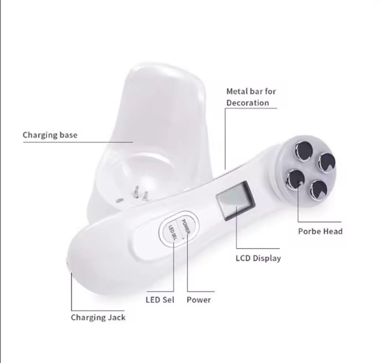 Miniatura 5 de ELECTROPORADOR FACIAL IONES LED GALVANIC